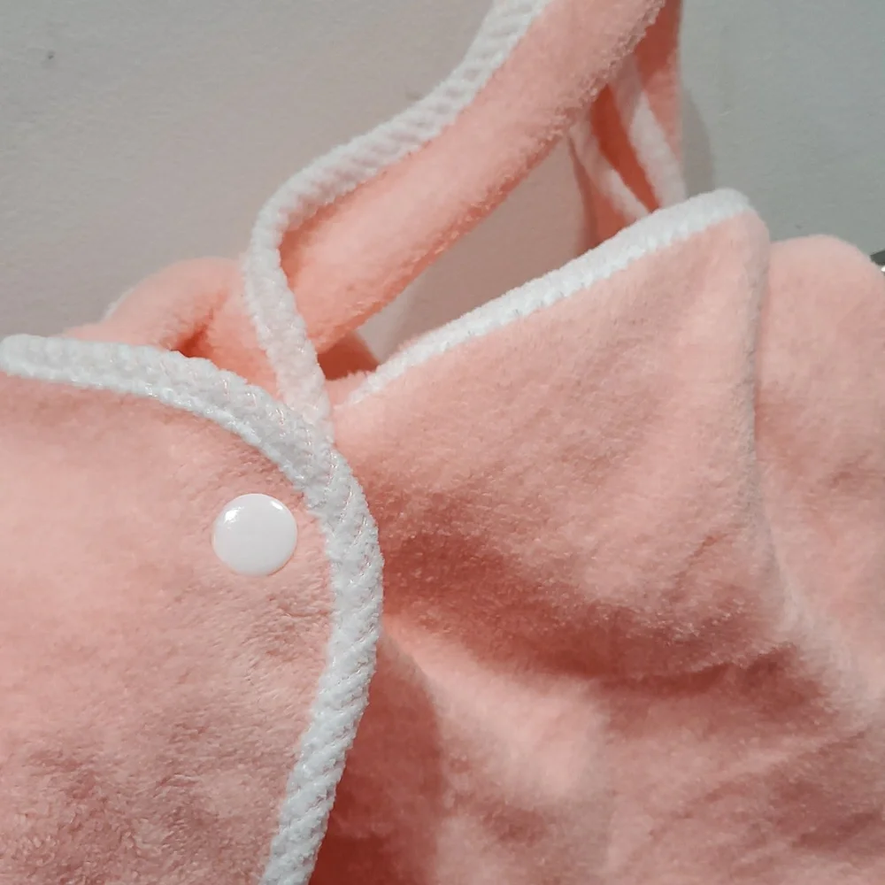 Wearable Towel Pink Towel Dress with Pocket Bow Design Coral Slim Fit